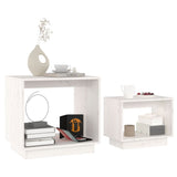 NNEVL Nesting Coffee Tables 2 pcs White Solid Wood Pine