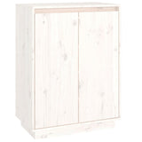 NNEVL Shoe Cabinet White 60x35x80 cm Solid Wood Pine