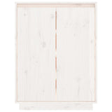 NNEVL Shoe Cabinet White 60x35x80 cm Solid Wood Pine