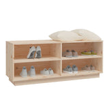 NNEVL Shoe Cabinet 110x34x45 cm Solid Wood Pine
