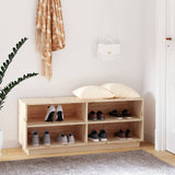 NNEVL Shoe Cabinet 110x34x45 cm Solid Wood Pine