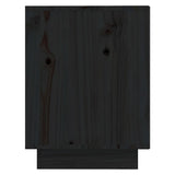 NNEVL Shoe Cabinet Black 110x34x45 cm Solid Wood Pine