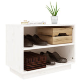 NNEVL Shoe Cabinet White 60x34x45 cm Solid Wood Pine