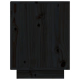 NNEVL Shoe Cabinet Black 60x34x45 cm Solid Wood Pine