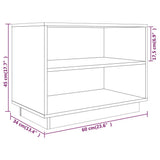 NNEVL Shoe Cabinet Black 60x34x45 cm Solid Wood Pine