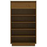 NNEVL Shoe Cabinet Honey Brown 60x34x105 cm Solid Wood Pine