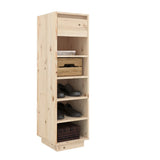 NNEVL Shoe Cabinet 34x30x105 cm Solid Wood Pine