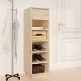 NNEVL Shoe Cabinet 34x30x105 cm Solid Wood Pine