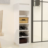 NNEVL Shoe Cabinet White 34x30x105 cm Solid Wood Pine