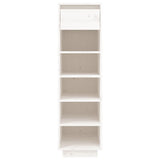 NNEVL Shoe Cabinet White 34x30x105 cm Solid Wood Pine