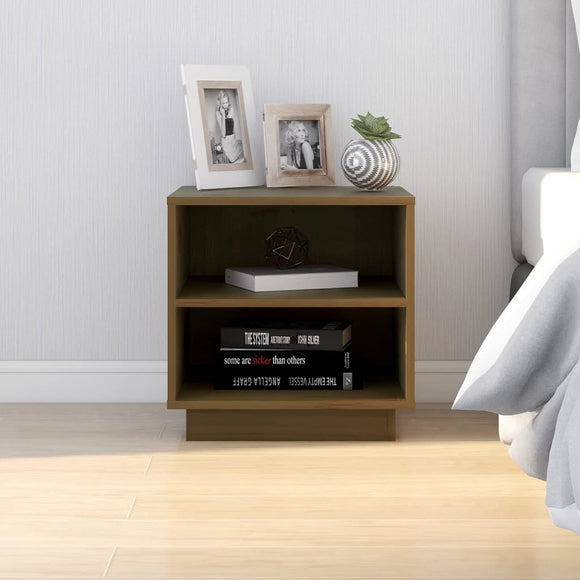 NNEVL Bedside Cabinet Honey Brown 40x34x40 cm Solid Wood Pine