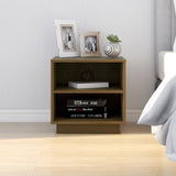 NNEVL Bedside Cabinets 2 pcs Honey Brown 40x34x40 cm Solid Wood Pine