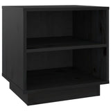 NNEVL Bedside Cabinets 2 pcs Black 40x34x40 cm Solid Wood Pine