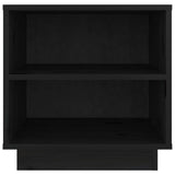 NNEVL Bedside Cabinets 2 pcs Black 40x34x40 cm Solid Wood Pine