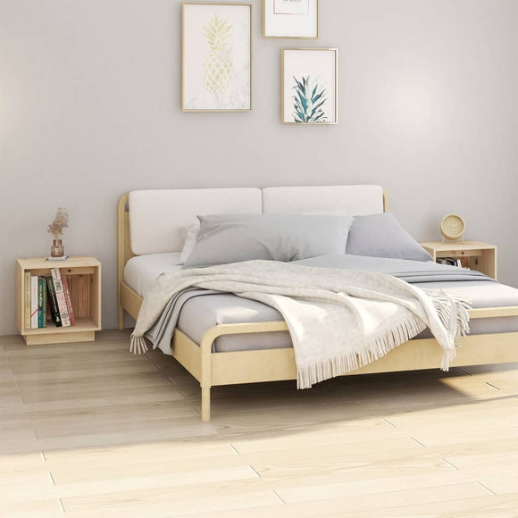 NNEVL Bedside Cabinets 2 pcs 40x30x40 cm Solid Wood Pine