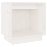 NNEVL Bedside Cabinet White 40x30x40 cm Solid Wood Pine