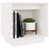 NNEVL Bedside Cabinet White 40x30x40 cm Solid Wood Pine