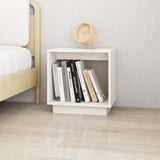 NNEVL Bedside Cabinets 2 pcs White 40x30x40 cm Solid Wood Pine