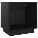 NNEVL Bedside Cabinets 2 pcs Black 40x30x40 cm Solid Wood Pine