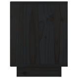 NNEVL Bedside Cabinets 2 pcs Black 40x30x40 cm Solid Wood Pine