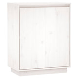 NNEVL Sideboard White 60x34x75 cm Solid Wood Pine