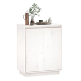 NNEVL Sideboard White 60x34x75 cm Solid Wood Pine