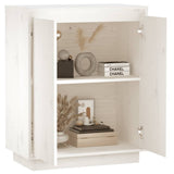 NNEVL Sideboard White 60x34x75 cm Solid Wood Pine