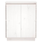NNEVL Sideboard White 60x34x75 cm Solid Wood Pine