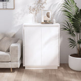 NNEVL Sideboard White 60x34x75 cm Solid Wood Pine