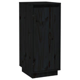 NNEVL Sideboards 2 pcs Black 31.5x34x75 cm Solid Wood Pine