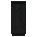 NNEVL Sideboards 2 pcs Black 31.5x34x75 cm Solid Wood Pine