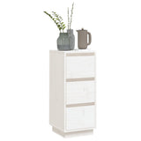 NNEVL Sideboard White 32x34x75 cm Solid Wood Pine