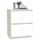 NNEVL Sideboard White 60x34x75 cm Solid Wood Pine