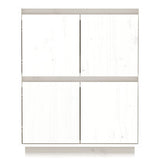 NNEVL Sideboard White 60x34x75 cm Solid Wood Pine