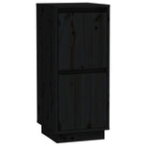 NNEVL Sideboards 2 pcs Black 31.5x34x75 cm Solid Wood Pine