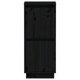 NNEVL Sideboards 2 pcs Black 31.5x34x75 cm Solid Wood Pine
