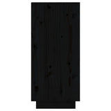 NNEVL Sideboards 2 pcs Black 31.5x34x75 cm Solid Wood Pine