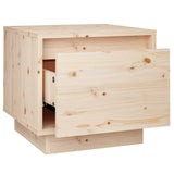 NNEVL Bedside Cabinet 35x34x32 cm Solid Wood Pine