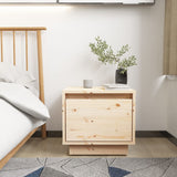 NNEVL Bedside Cabinet 35x34x32 cm Solid Wood Pine