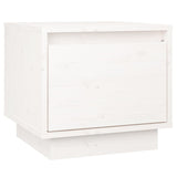 NNEVL Bedside Cabinet White 35x34x32 cm Solid Wood Pine
