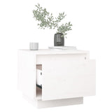 NNEVL Bedside Cabinet White 35x34x32 cm Solid Wood Pine