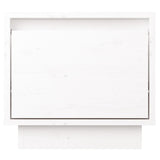 NNEVL Bedside Cabinet White 35x34x32 cm Solid Wood Pine