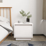 NNEVL Bedside Cabinets 2 pcs White 35x34x32 cm Solid Wood Pine