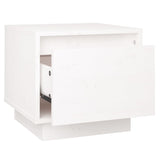 NNEVL Bedside Cabinets 2 pcs White 35x34x32 cm Solid Wood Pine