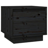 NNEVL Bedside Cabinets 2 pcs Black 35x34x32 cm Solid Wood Pine