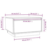 NNEVL Coffee Table 55x56x32 cm Solid Wood Pine