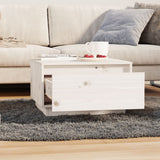 NNEVL Coffee Table White 55x56x32 cm Solid Wood Pine
