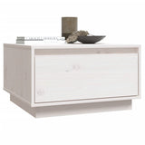 NNEVL Coffee Table White 55x56x32 cm Solid Wood Pine