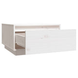 NNEVL Coffee Table White 55x56x32 cm Solid Wood Pine