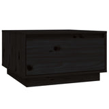 NNEVL Coffee Table Black 55x56x32 cm Solid Wood Pine